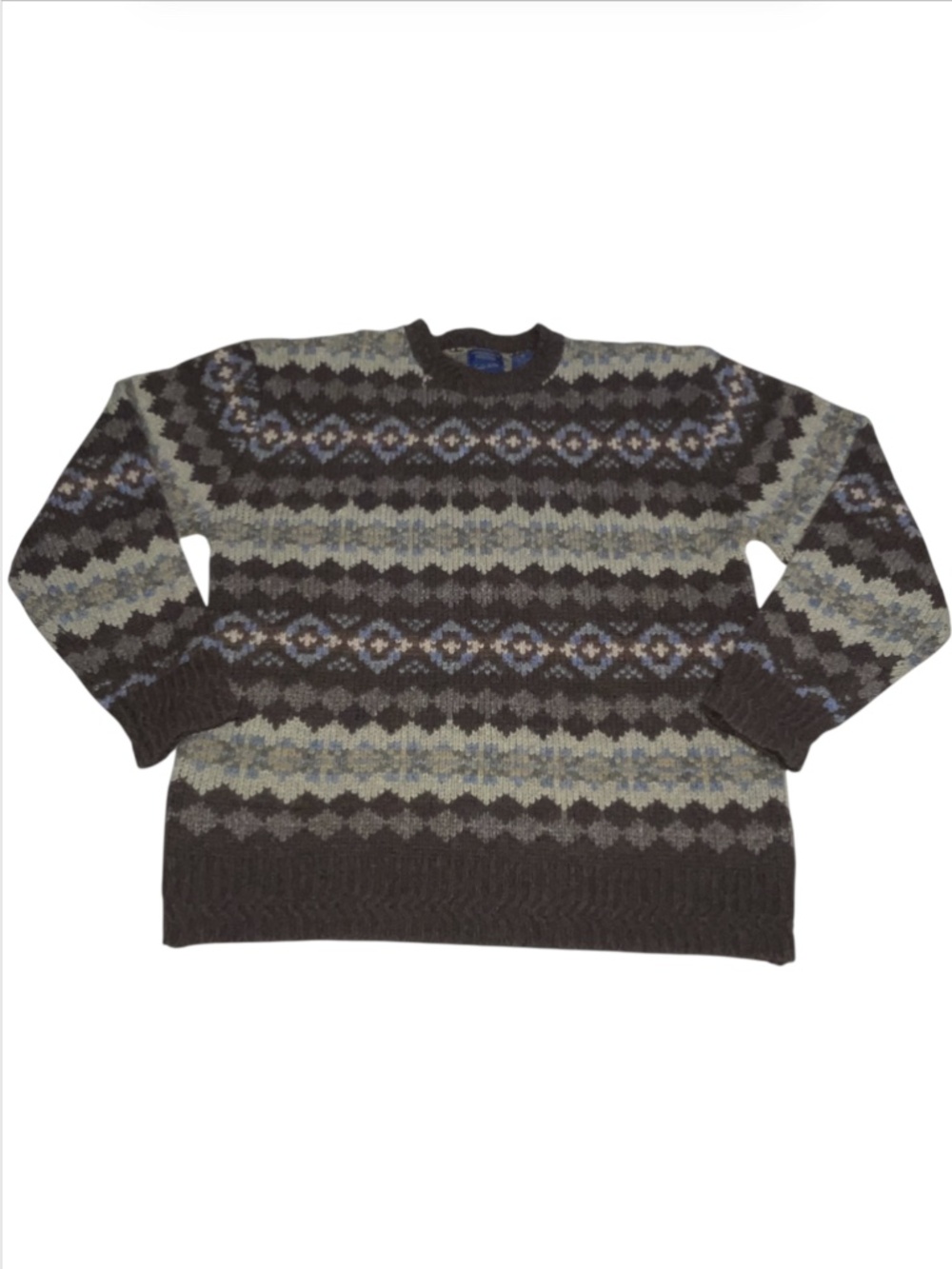 American Eagle Outfitters Fair Isle Wool Silk Pullover Sweater Men Medium